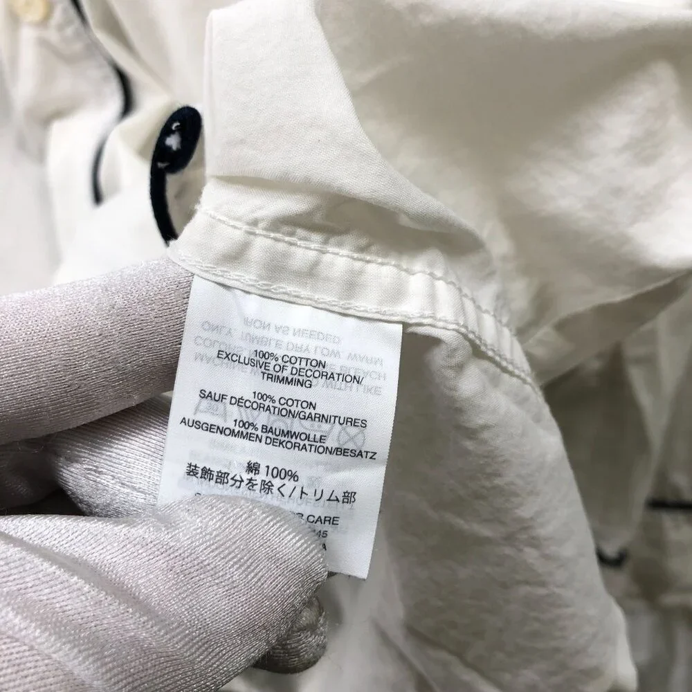 J. Crew Vintage Pajama Set Womens S White Cotton Long Sleeve Lightweight Button - Picture 7 of 14